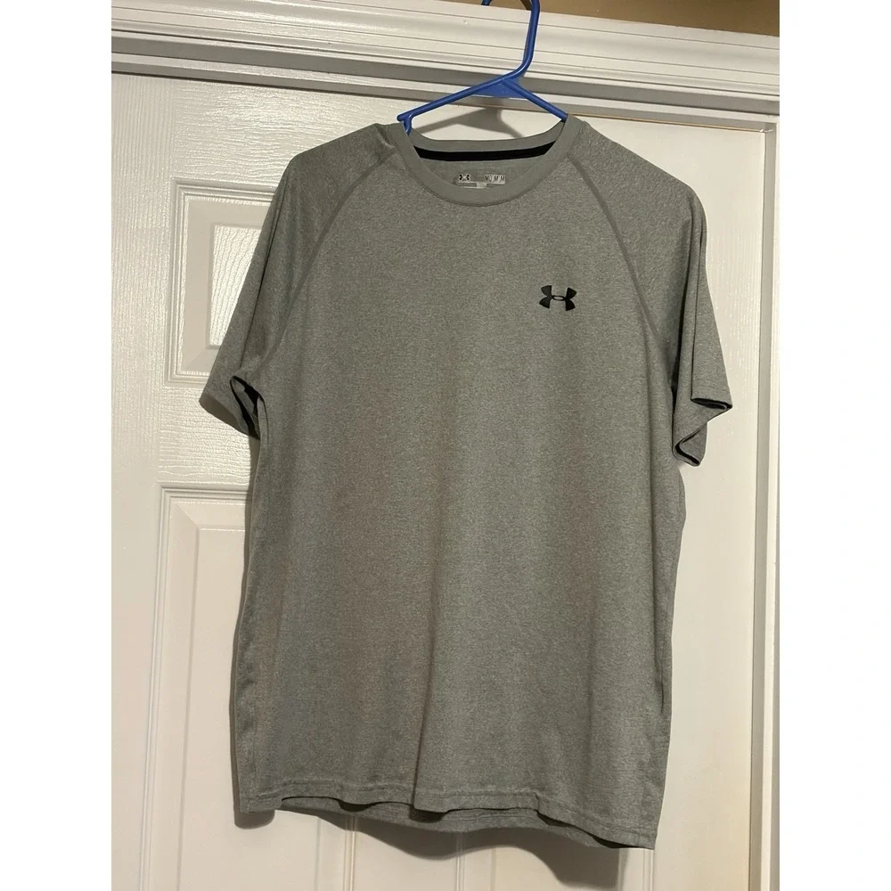 Men's Under Armor T Shirt Grey / Gray T Shirt Size Medium Sz M